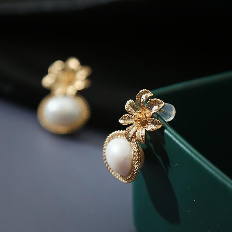 Culture Pearl and Ruby Earrings - Maleku Jewelry